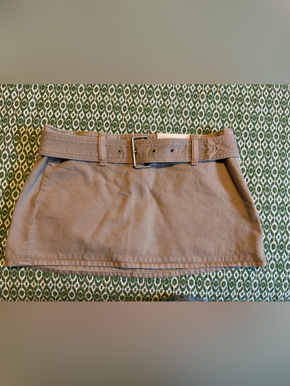Abercrombie and fitch Khaki belted mini skort